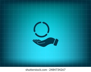 Vector illustration on blue background