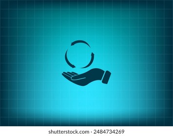 Vektorillustration auf blauem Hintergrund