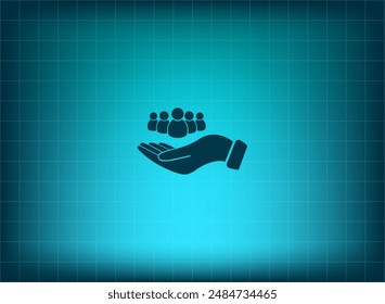 Vector illustration on blue background
