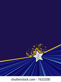 vector illustration on blue background ready for your own text