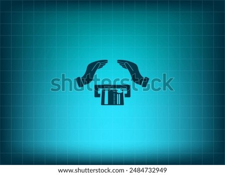 Vector illustration on blue background