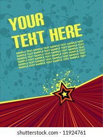 vector illustration on blue/green background ready for your own text
