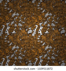 Vector illustration. On brown, black, orange, white and gray colors. Vector abstract pattern page for antistress. Can be used for cards, invitations, save the date cards and many more.