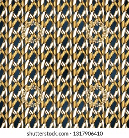 Vector illustration. Illustration on brown and white colors. Traditional classic ornament. Seamless Oriental vector cute pattern with arabesques and floral elements. Vintage pattern with arabesques.