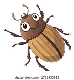 Ilustración vectorial en un bug de dibujos animados