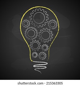 vector illustration on chalkboard, all grunge effects made by default illustrator brushes