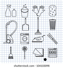 Vector illustration on cleaning