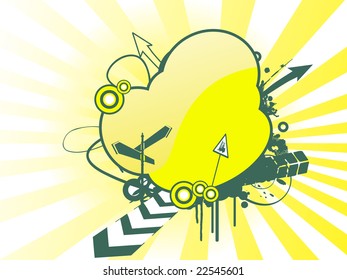 vector illustration on cloud design