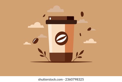 vector illustration on a coffee theme, to celebrate world coffee day