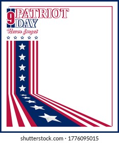 Vector illustration on the commemoration of the US Patriot Day. Perfect for any use.