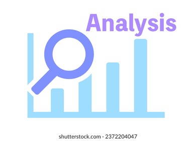 Vector illustration on data analysis.