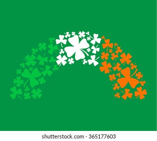 Vector illustration on green background.
