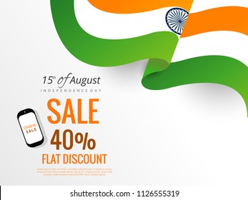 Vector illustration on Independence Day of India. 15th of August. vector design elements of the national day.Graphic icons.