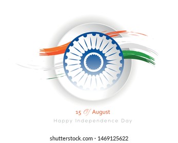 Vector illustration on Independence Day of India. 15th of August.