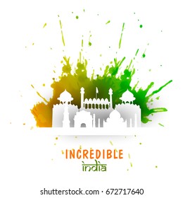 Vector illustration on Independence Day of India. 15th of August. vector design elements of the national day.Graphic icons.