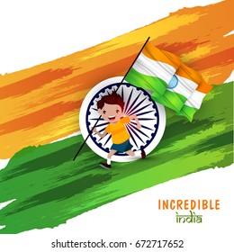 Vector illustration on Independence Day of India. 15th of August. vector design elements of the national day.Graphic icons.