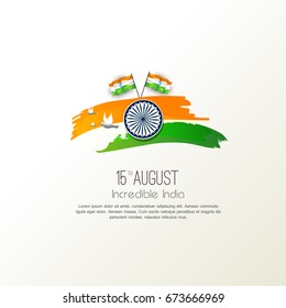 Vector illustration on Independence Day of India. 15th of August. vector design elements of the national day.Graphic icons.