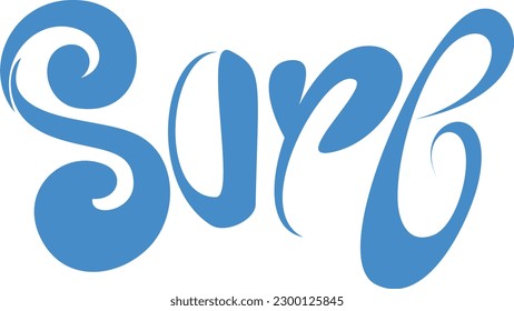 Ilustración vectorial sobre el surco de letras con ondas abstractas