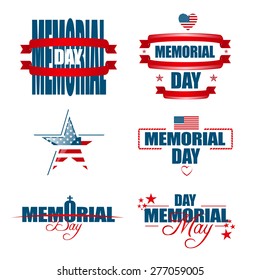 vector illustration on Memorial Day, we remember you, design and sale of gift coupons, the symbol of the memory sticker