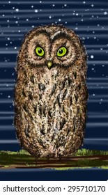 vector illustration on a mobile phone case cute owl