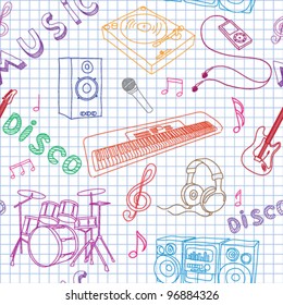Vector illustration on music