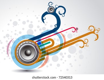 vector illustration on a musical design element.
