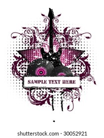 Vector illustration on a musical them.