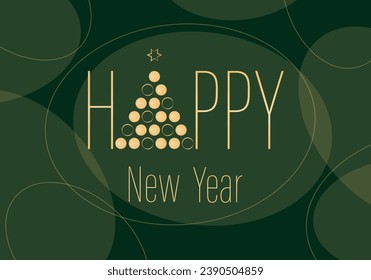 Ilustración vectorial sobre un tema de Año Nuevo para el diseño de banners, sitios web, tarjetas de felicitación, volantes y llamadas