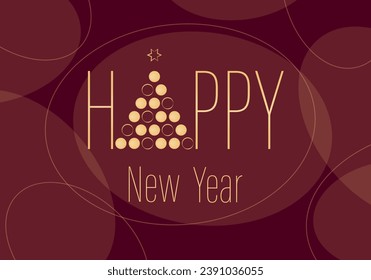 Vector illustration on a New Year theme for the design of banners, websites, greeting cards, flyers, calend