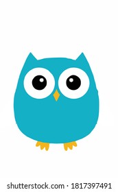 vector illustration on night living bird owl