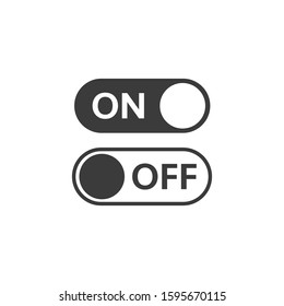 Vector illustration of on and off icons. Mode Toggle Switches