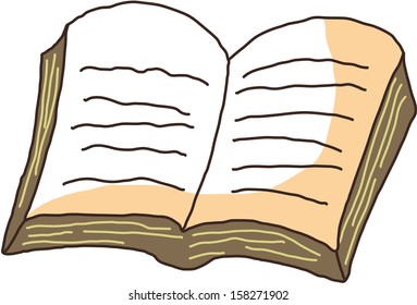 Vector illustration of on opened book