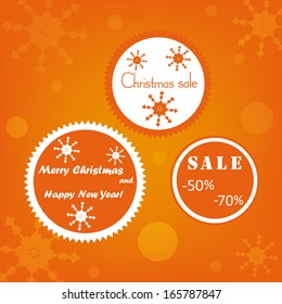 Vector illustration on a orange background .Vector  illustration