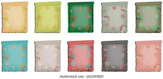 Vector illustration on a separate background. Greeting cards for spring holidays ( from March 8, Valentine's day), summer, autumn and winter. Color styles: the romantic and the mystic.