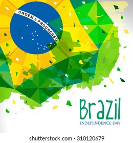 Vector Illustration on September 7,  Independence of Brazil,[ Dia 7 de Setembro, Independencia do Brazil ]