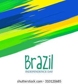 Vector Illustration on September 7,  Independence of Brazil,[ Dia 7 de Setembro, Independencia do Brazil ]