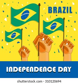 Vector Illustration on September 7,  Independence of Brazil,[ Dia 7 de Setembro, Independencia do Brazil ]