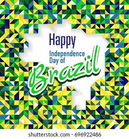 Vector Illustration on September 7, Happy Independence Day of Brazil, (Dia 7 de Setembro, Independencia do Brazil)