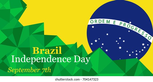 Vector Illustration on September 7, Independence of Brazil (Dia 7 de Setembro, Independencia do Brazil)