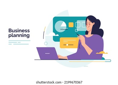 Ilustración vectorial sobre el tema de la planificación empresarial.