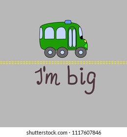 Vector illustration on a subject: children's drawing, cars