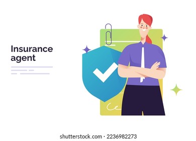 Vector illustration on a subject of service of insurance and protection.