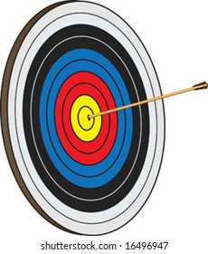 Vector Illustration of on Target Arrow