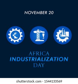 Vector illustration on the theme of Africa industrialization day on November 20th.