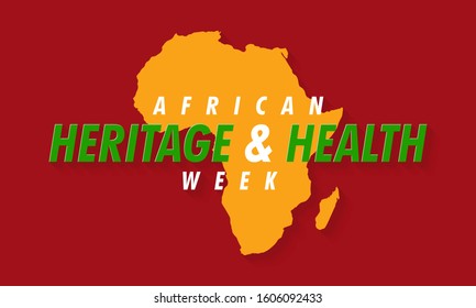 Vector illustration on the theme of African Heritage and health week from February 1st to 7th.