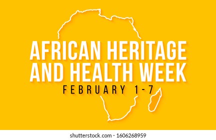 Vector illustration on the theme of African Heritage and health week from February 1st to 7th.