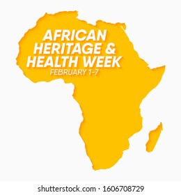 Vector illustration on the theme of African Heritage and health week from February 1st to 7th.