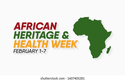 Vector illustration on the theme of African Heritage and health week from February 1st to 7th.