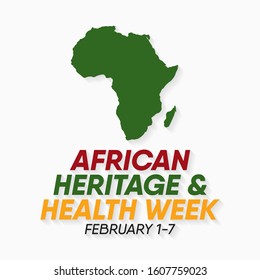 Vector illustration on the theme of African Heritage and health week from February 1st to 7th.