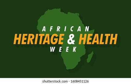 Vector illustration on the theme of African Heritage and health week from February 1st to 7th.
